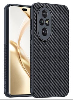 HONOR 200 Pro, PU leather + Hard PC Cover, Special Leather Texture Phone Case, Anti-Fingerprint, Anti-Scratch - black