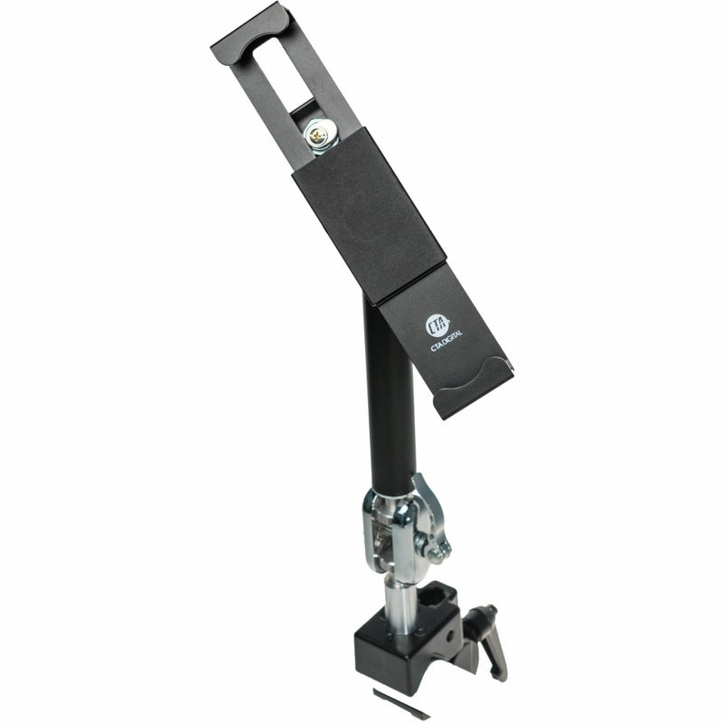 Tablet Pole Clamp CTA HeavyDuty Security Pole Clamp For iPad 10th Gen 109 iPad 789 Gen 102 iPad Air 4 iPad Pro 129 Galaxy Tab Surface Pro 7 Zebra Tablets More Black PADHPCS