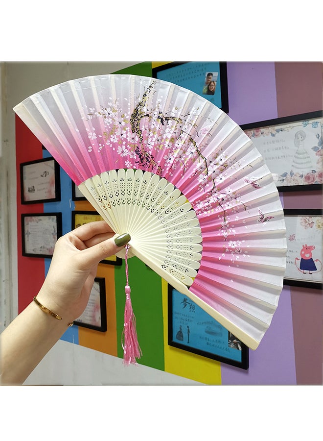 Ancient Folding Bamboo Fan Chinese Style Foldable Fan Student Gift Fan - Image 1