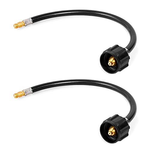 GASPRO 15 Inch RV Propane Hose with 1/4" Male Inverted, Camper Propane Hose Replacement for 2-Stage Auto Changeover Regulator, 2-Pack - Image 1
