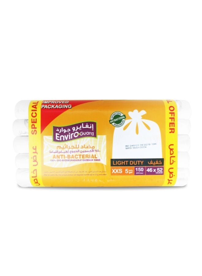 Enviro Guard لفائف أكياس القمامة الخفيفة المضادة للبكتيريا XXS - Image 1