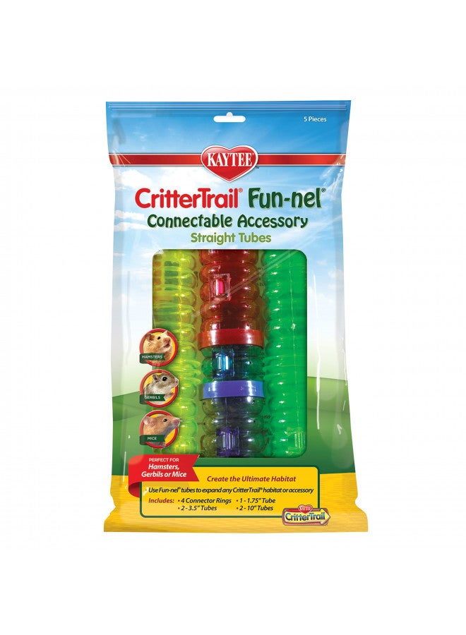 Kaytee CritterTrail Fun-nel 5-Pack Straight Small Animal Habitat Tubes