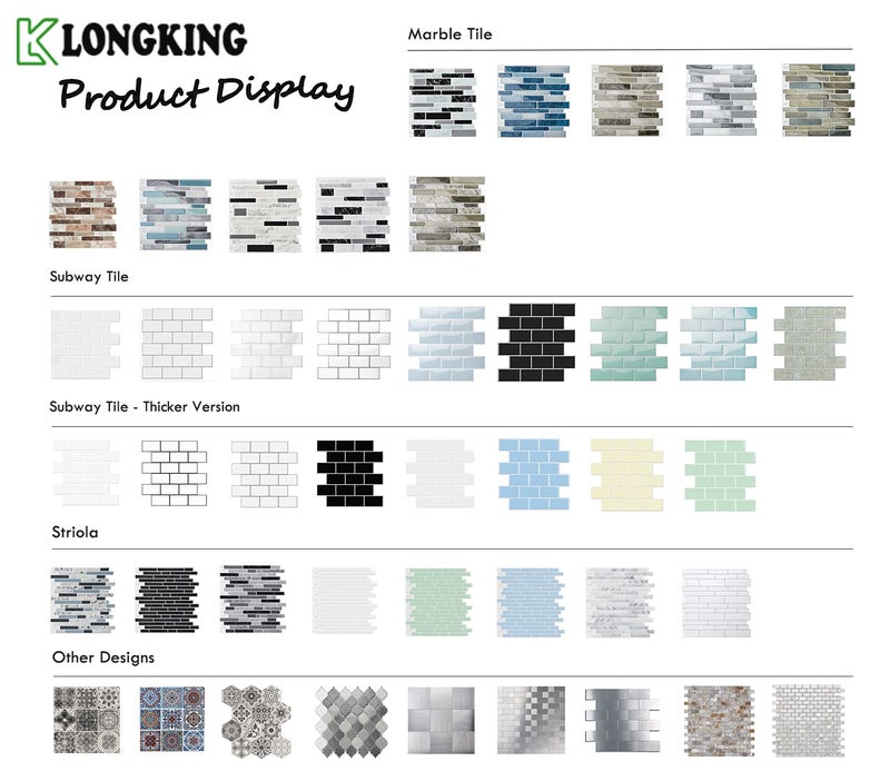 LONGKING 10-Sheet Self-Adhesive Peel and Stick Backsplash for Kitchen, Vinyl Decorative Tiles (Light Gray) - Image 4