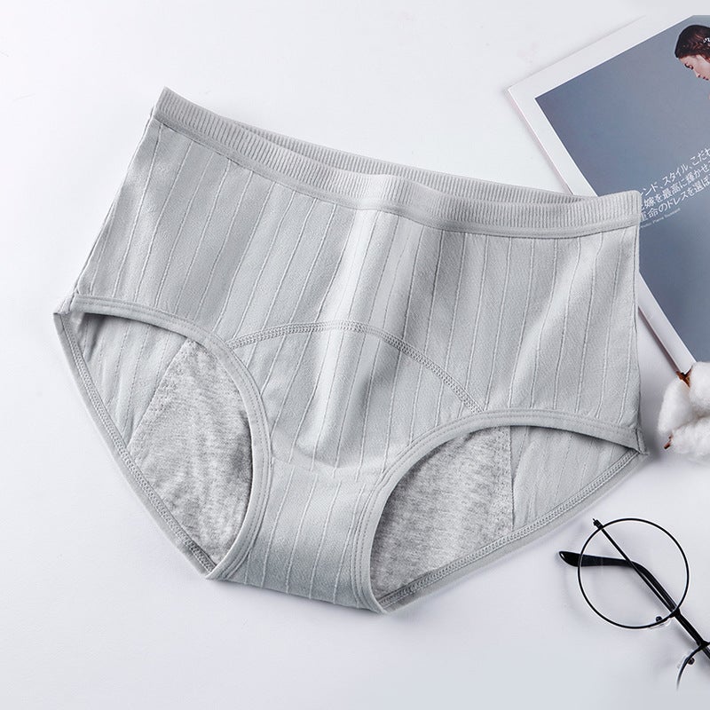 Plus Size Leakproof Cotton Period Panties Black - Image 2
