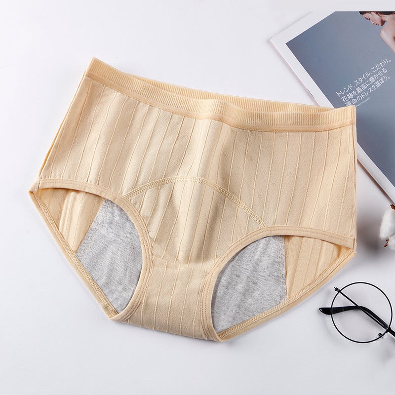 Plus Size Leakproof Cotton Period Panties Black - Image 3