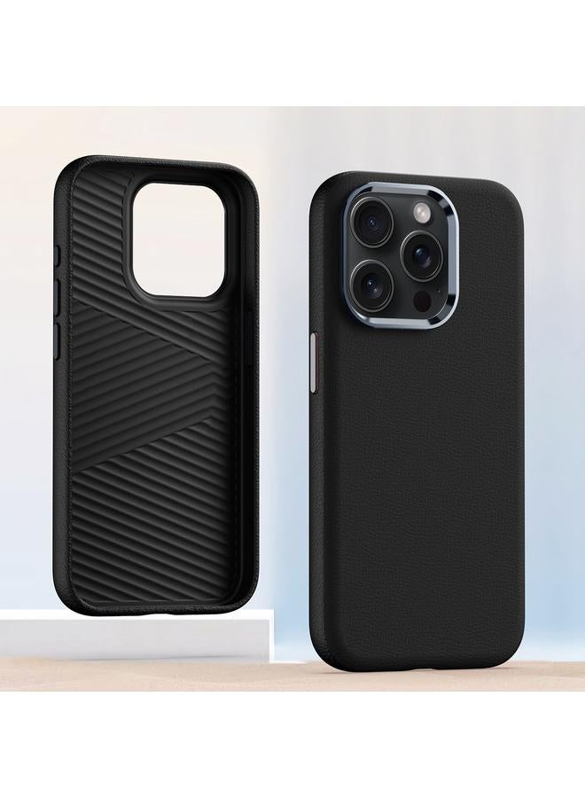 Zaboon Case For iPhone 13 Pro Max Metal Lens Frame Leather Full Coverage Shockproof Phone Case - Image 1