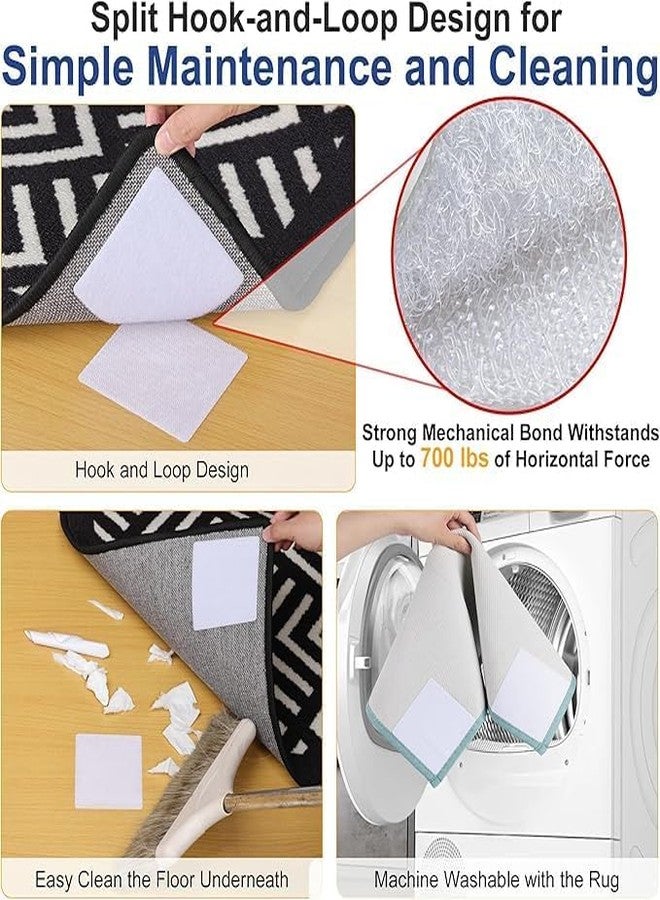 FIKKANI Grippers for Hardwood Floors, Sofa Cover, Carpet, Cushion, Floor Mats || Anti-Slip Sofa Cushion Fixer || Anti-Skid Velcro Stickers for Home, Office (10) - Image 4