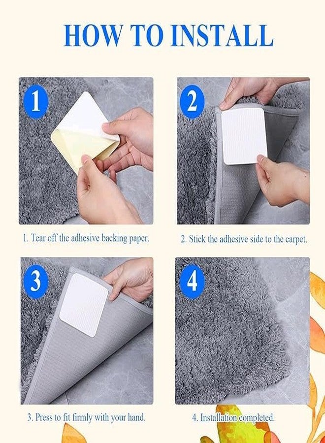 FIKKANI Grippers for Hardwood Floors, Sofa Cover, Carpet, Cushion, Floor Mats || Anti-Slip Sofa Cushion Fixer || Anti-Skid Velcro Stickers for Home, Office (10) - Image 3
