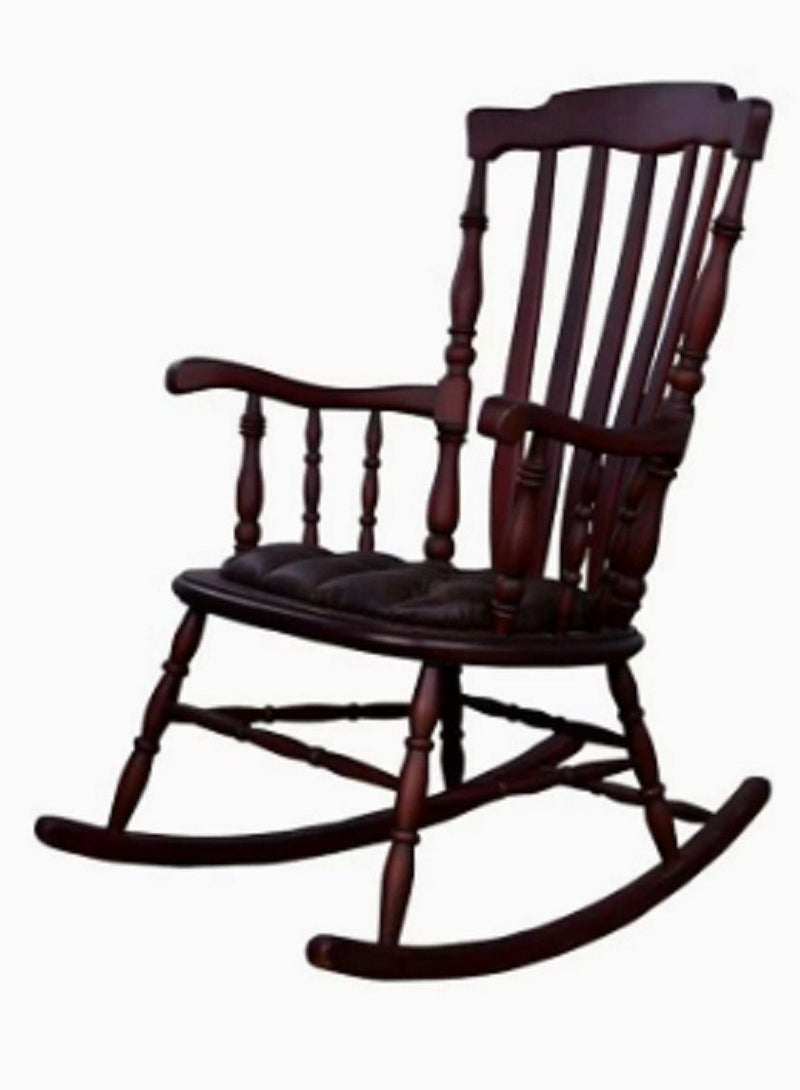 Wooden Rocking Chair Brown - Image 1