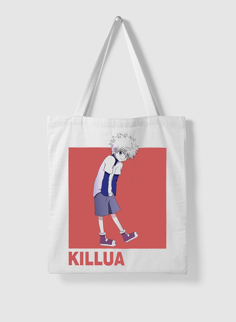 LOWHA Polyester Tote Bag with Shoulder Straps and Killua Zoldyck Anime Pattern  - Image 4