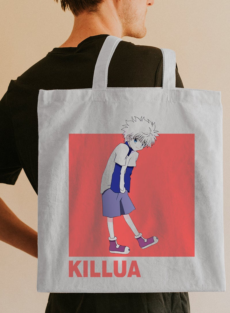 LOWHA Polyester Tote Bag with Shoulder Straps and Killua Zoldyck Anime Pattern  - Image 2
