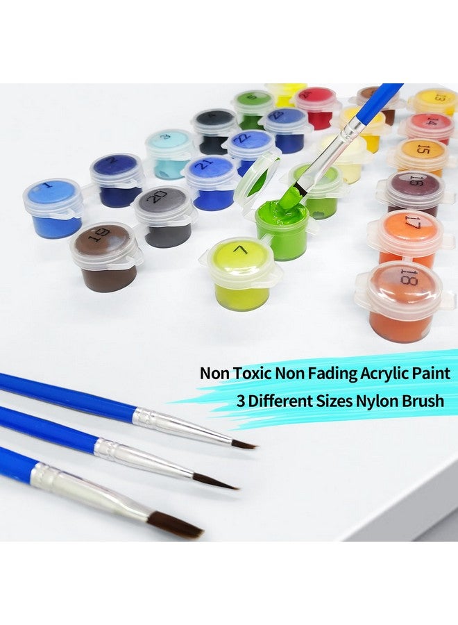YALKIN Paint By Numbers For Adults And Kids Beginner Painting By Number Kits On Canvaswithout Frame Diy Color Oil Painting Acrylic Paintshome Wall Decor（6 Pack 8X12 In） - Image 5