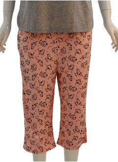 JOANNA JOANNA Women's Hello I'm Not A Dog Print Short Sleeve Shirt & Capri Pajama Set, Grey  - Image 3