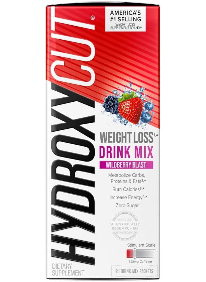Hydroxycut - Drink Mix, Lemonade - 21 Travel-Size Packets - Zero Calories Or Sugar - Boost Metabolism, Burn Calories, Increase Energy - For Women & Men - Image 1
