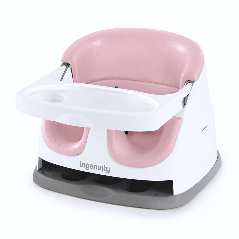 ingenuity كرسي تغذية أرضي ومرتفع 2 في 1 للأطفال مع صينية قابلة للتخزين الذاتي - بوني - Image 1
