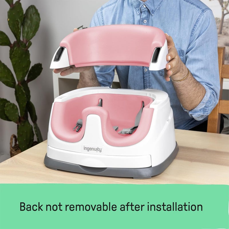 ingenuity كرسي تغذية أرضي ومرتفع 2 في 1 للأطفال مع صينية قابلة للتخزين الذاتي - بوني - Image 4