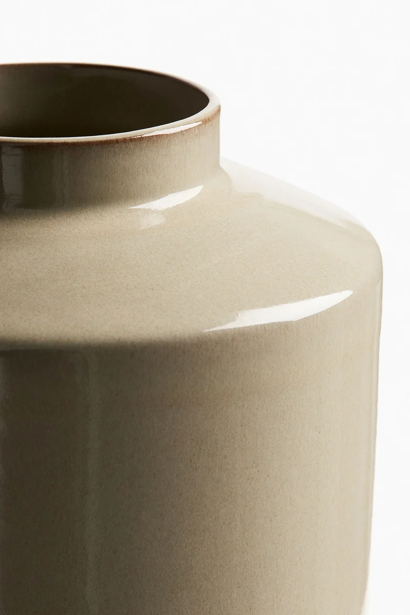 H&M Large reactive-glaze stoneware vase