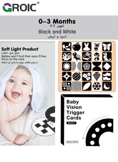GROIC 80 PCs High Contrast Baby Flashcard, Black White Colorful Visual Stimulation Learning Activity Card for Babies，Newborn Brain Development Toys Newborn Infants Toys Gift  - Image 3