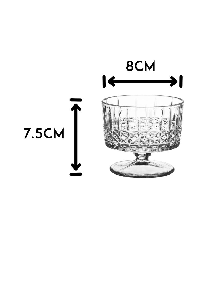 السيف  طقم أوعية تقديم أيس كريم من 6 قطع زجاج شفاف السعة 280ملم - Image 5