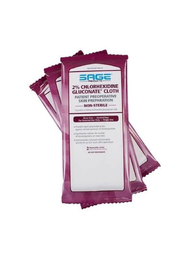 2% Chlorhexidine Gluconate (CHG) Cloths - Each (1 package of 3)