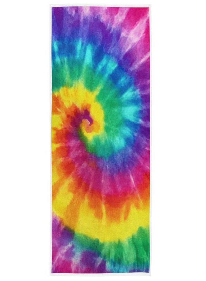 مناشف يد Vdsrup مصبوغة بتقنية التاي داي، منشفة حلزونية بألوان قوس قزح، مناشف مطبخ ناعمة، مناشف أطباق باتيك، مناشف وجه رقيقة للضيوف، زينة حمام محمولة، هدايا منزلية، 16 × 30 بوصة - Image 1