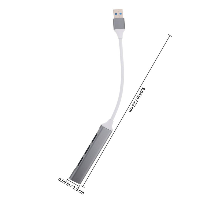 مُوسِّع منفذ USB متعدد المنافذ باللون الرمادي الداكن للحاسوب المحمول، السيارة، سطح المكتب، لوحة المفاتيح، الفأرة، وملحقات الألعاب - Image 3