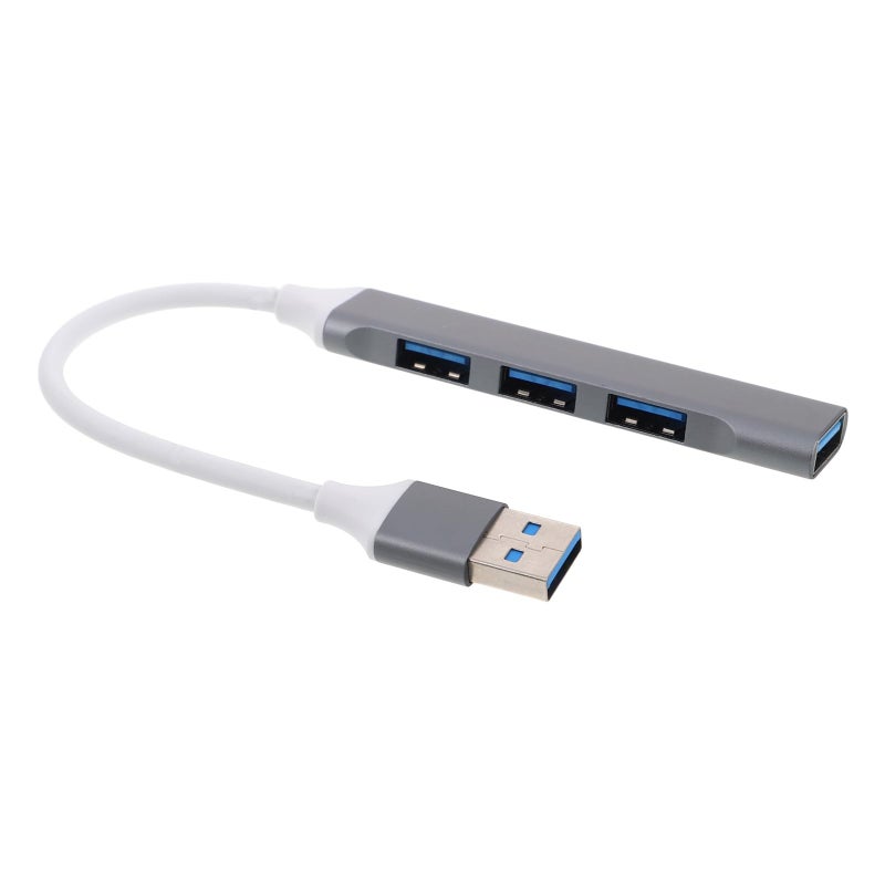 مُوسِّع منفذ USB متعدد المنافذ باللون الرمادي الداكن للحاسوب المحمول، السيارة، سطح المكتب، لوحة المفاتيح، الفأرة، وملحقات الألعاب - Image 2