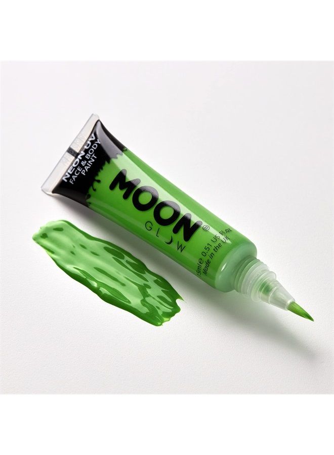 Moon Glow Intense Neon UV Face Paint 15ml Intense Blue - Image 3