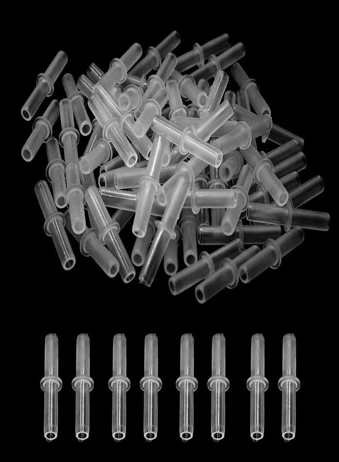 bskkw 100PCS Aquarium Air Line Connectors, Plastic Valve Fittings, Inline Straight Joints for Fish Tank Pump Tubing - Image 1
