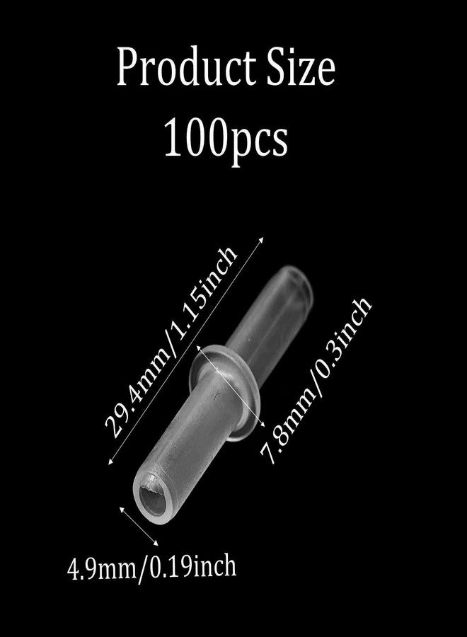 bskkw 100PCS Aquarium Air Line Connectors, Plastic Valve Fittings, Inline Straight Joints for Fish Tank Pump Tubing - Image 2