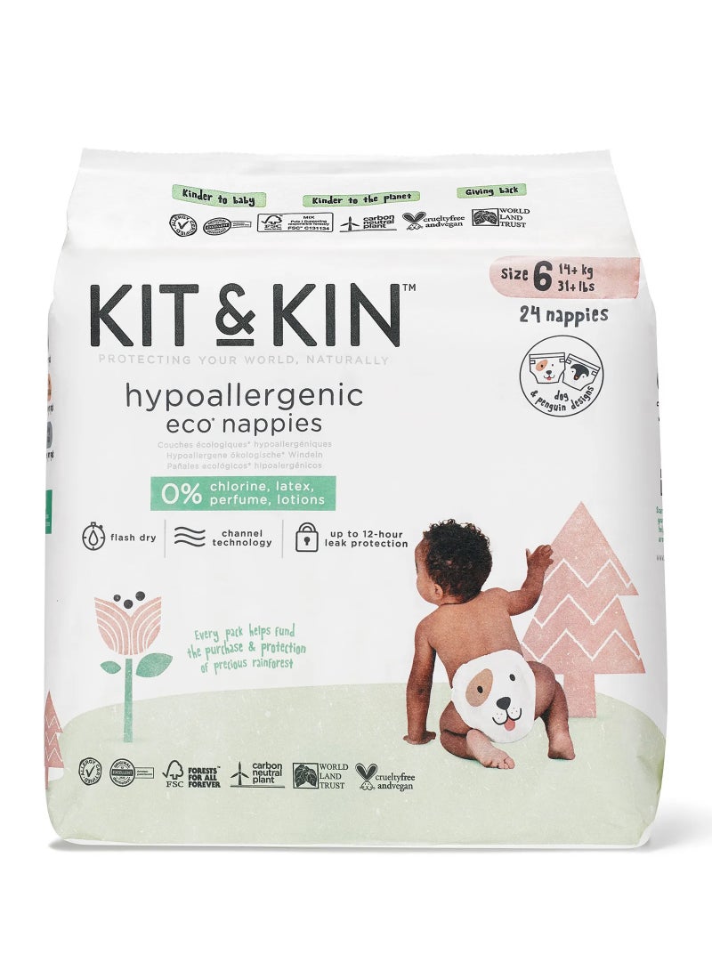 Kit & Kin Eco Diaper Size 6 24 Diapers - Image 1