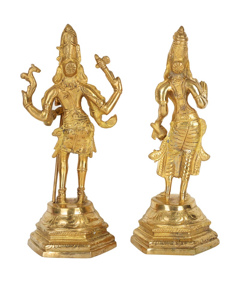 Aone Brass Shiva Parvati Idol Statue Height 11.5 Inch - Image 2