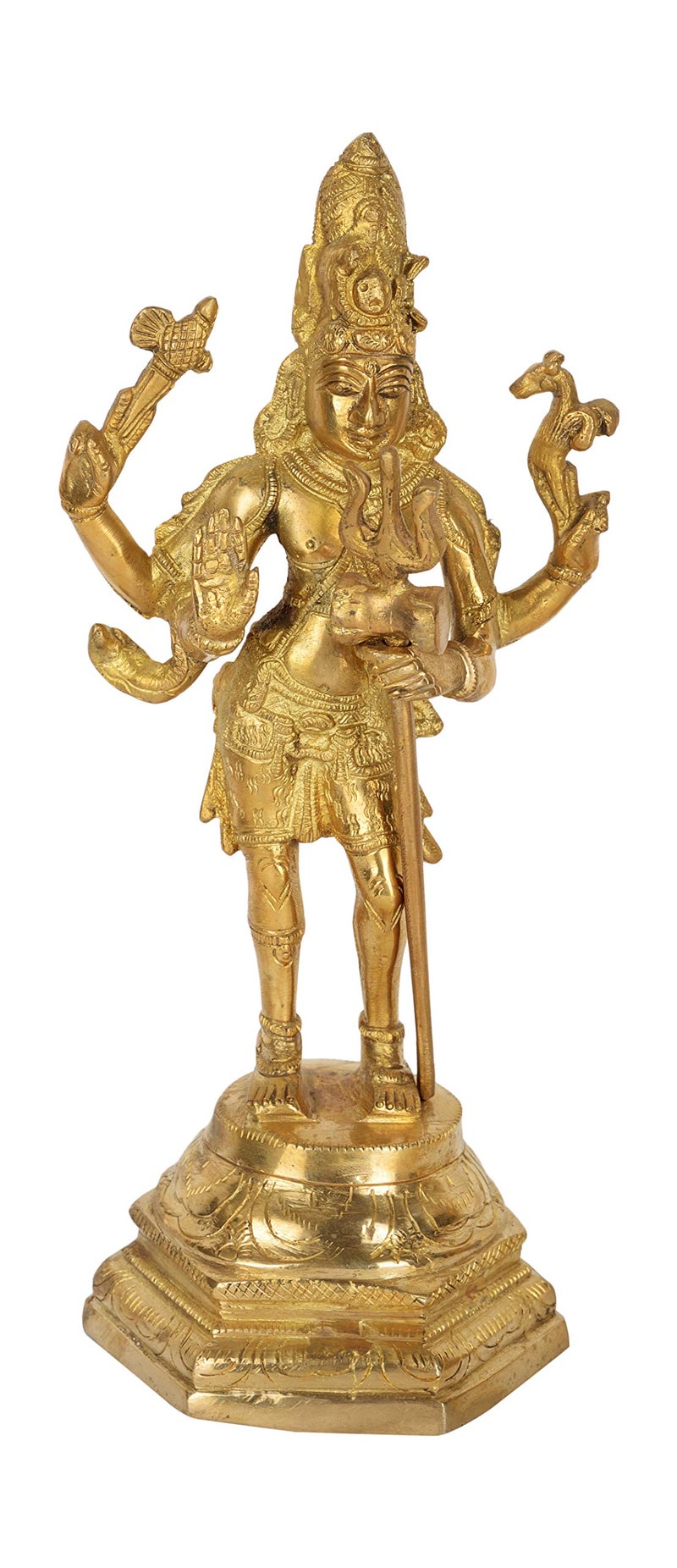Aone Brass Shiva Parvati Idol Statue Height 11.5 Inch - Image 5