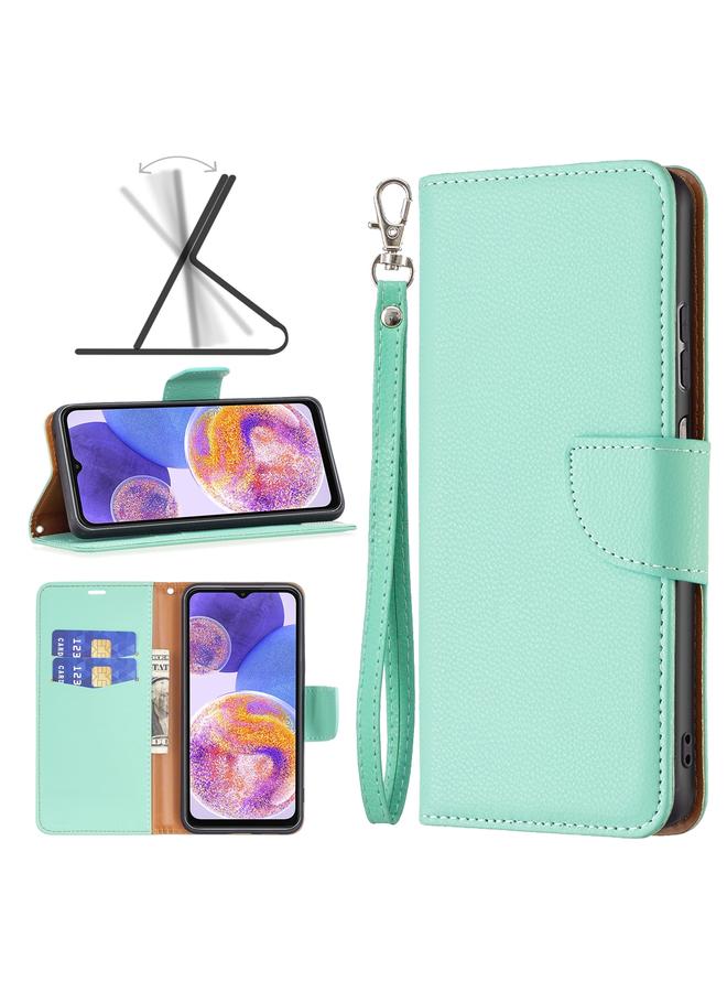 اس-توب جراب لهاتف Samsung Galaxy A23 5G مصنوع من الجلد بلون الليتشي - Image 1