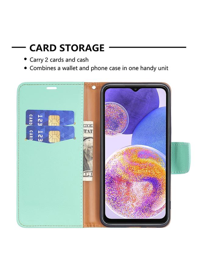 اس-توب جراب لهاتف Samsung Galaxy A23 5G مصنوع من الجلد بلون الليتشي - Image 4