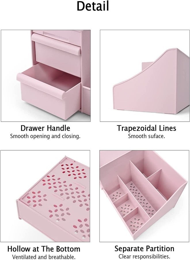 MVM Enterprise Organizer for Vanity, Bathroom Countertop Organizer with Drawers for Cosmetics, Skin Care, Lipstick, Brushes, Lotions, Eyeshadow, Nail Polish and Jewelry. - Image 2