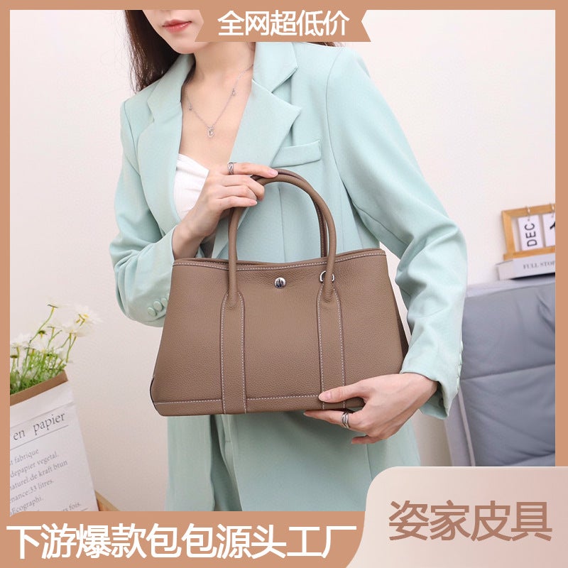 Genuine Leather Tote Bag, High-End Handbag, Large Capacity, Versatile Shoulder And Crossbody Bag For Women, Storage Bag - Image 2