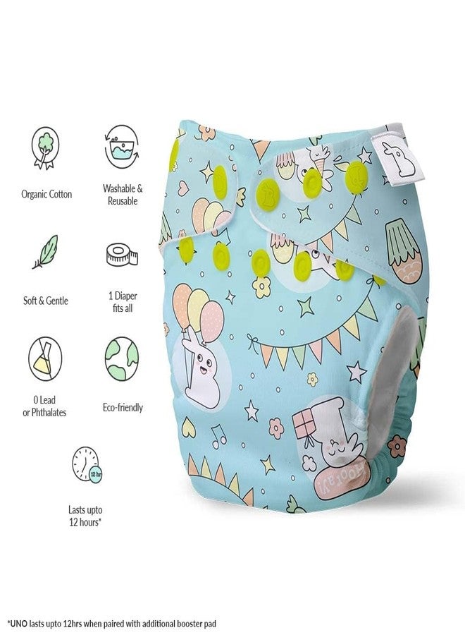 SuperBottoms Cloth Diapers for babies - Cloth Diaper Combo Pack of 2 Freesize UNO- New Version| Reusable Cloth Diapers for babies 3M to 3Y | With 2 organic cotton inserts - Image 5