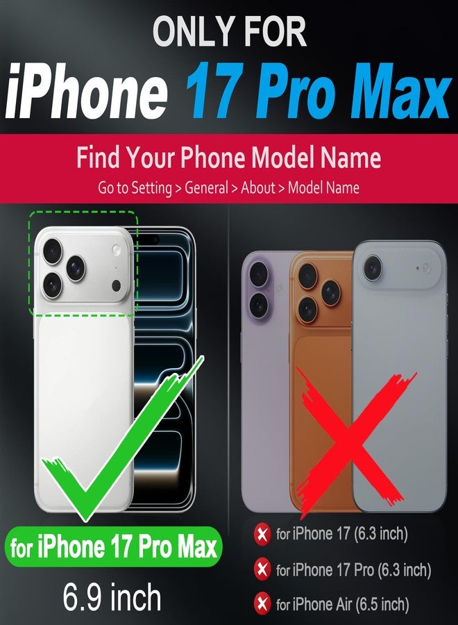 شيلدون جراب SHIELDON من الجلد الطبيعي لهاتف iPhone 17 Pro Max بشاشة 6.9 بوصة، يدعم شبكة الجيل الخامس 2025، شحن لاسلكي مغناطيسي، تصميم نحيف، أزرار معدنية، مقاوم للانزلاق والخدوش والصدمات - أسود - Image 2