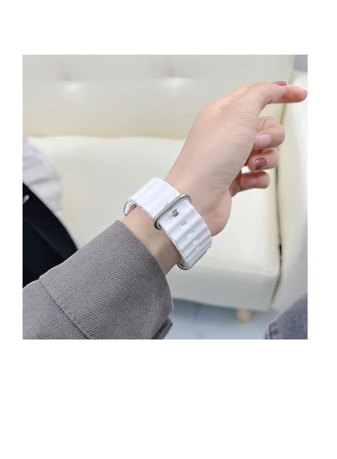 Compatible with Apple Watch Band 38mm 40mm 41mm Women Men, Silicone Wavy Sport Wristbands for iWatch Series 8/7/6/5/4/3/2/1 SE - Image 4