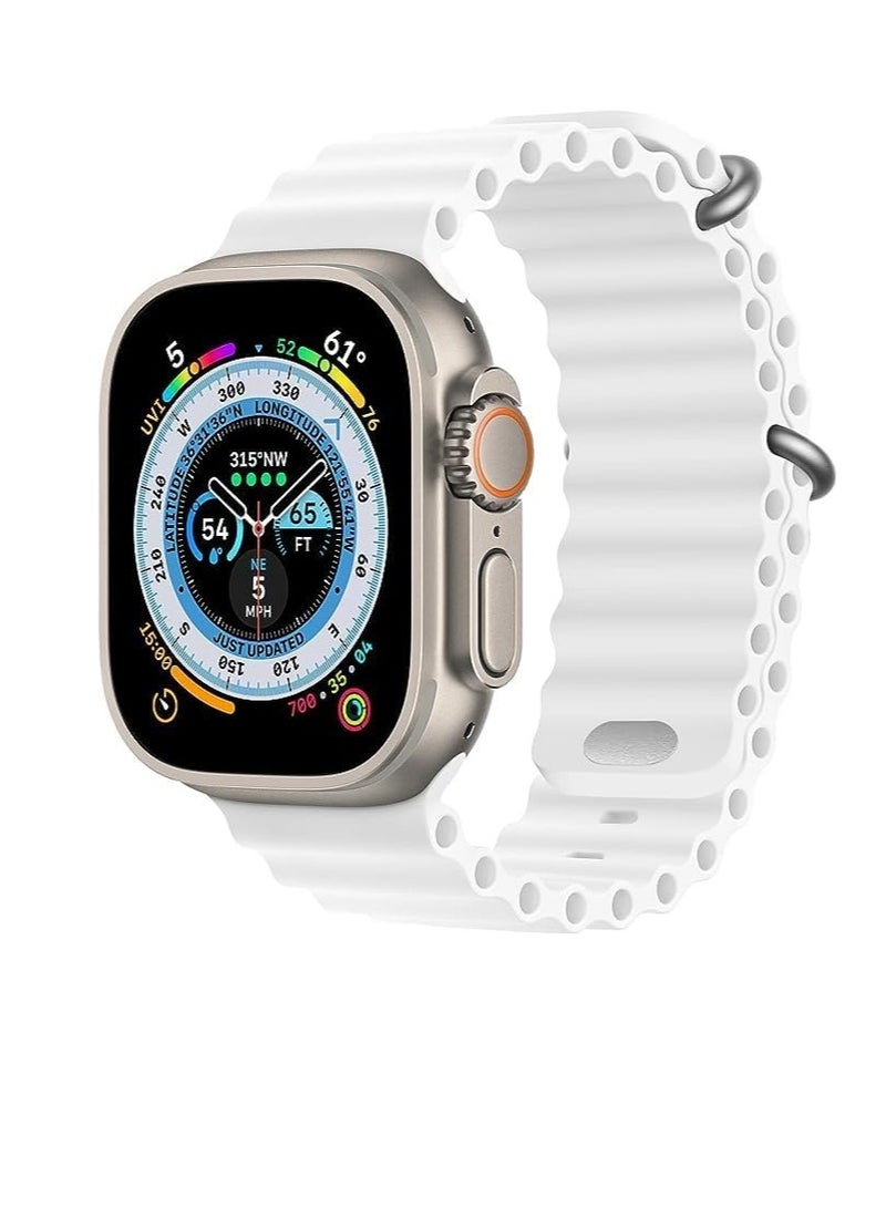 Compatible with Apple Watch Band 38mm 40mm 41mm Women Men, Silicone Wavy Sport Wristbands for iWatch Series 8/7/6/5/4/3/2/1 SE - Image 1