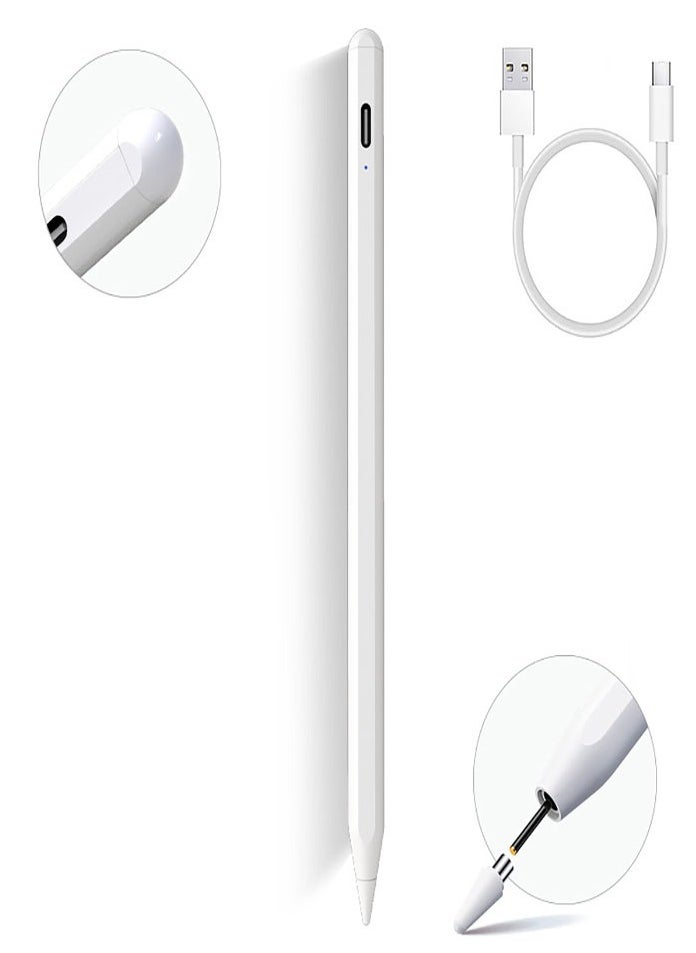 Generic - USB-C Fast Charging Stylus Pen for iPad, Tilt Sensing, LED Power Indicator, Universal iPad Stylus, Compatible with iPhone - Image 1