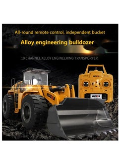 HUINA 1/14 RC Wheel Loader 10 Channel Remote Control Front Loader Construction Tractor 2.4GHz Metal Bulldozer Toy  - Image 2