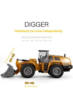 HUINA 1/14 RC Wheel Loader 10 Channel Remote Control Front Loader Construction Tractor 2.4GHz Metal Bulldozer Toy  - Image 4