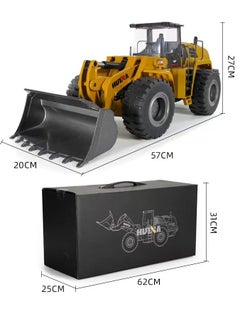 HUINA 1/14 RC Wheel Loader 10 Channel Remote Control Front Loader Construction Tractor 2.4GHz Metal Bulldozer Toy  - Image 5