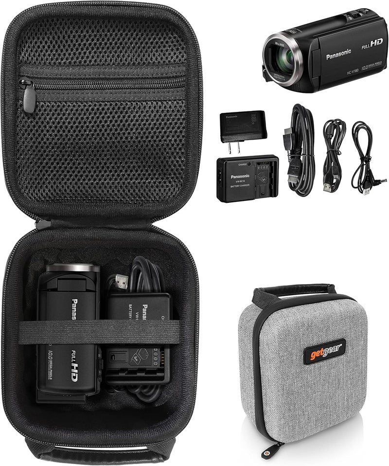 CaseSack Camcorder Case for Sony HD Video Recording HDRCX440, HDRCX405 Handycam; Canon VIXIA HF R800, Panasonic HC-V180K, Kimire HD Recorder, Sony HDRAZ1VR/W, SiOnyx Aurora Day/Night Action Camera - Image 1