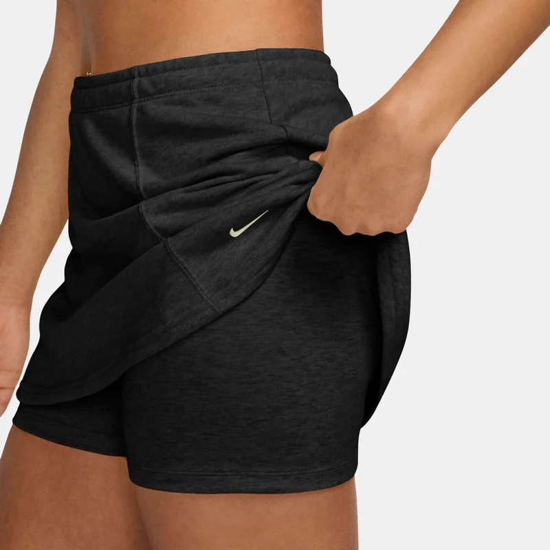 Nike Black Women's Sportswear Chill Terry Mini Skort for Women | Best Price UAE