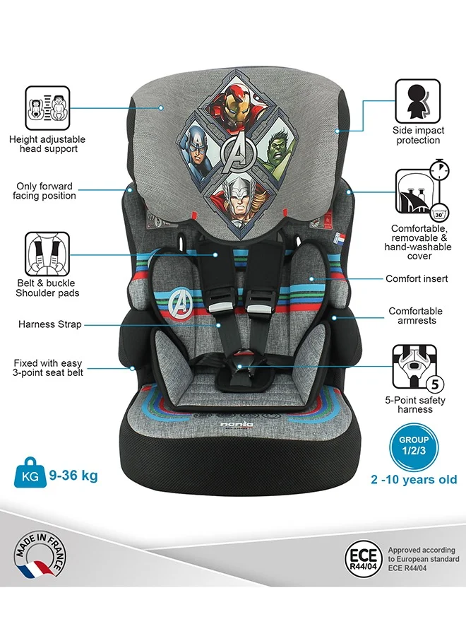نانيا Beline Avengers Baby Car Seat, Group 1,2,3 (9-36Kg)