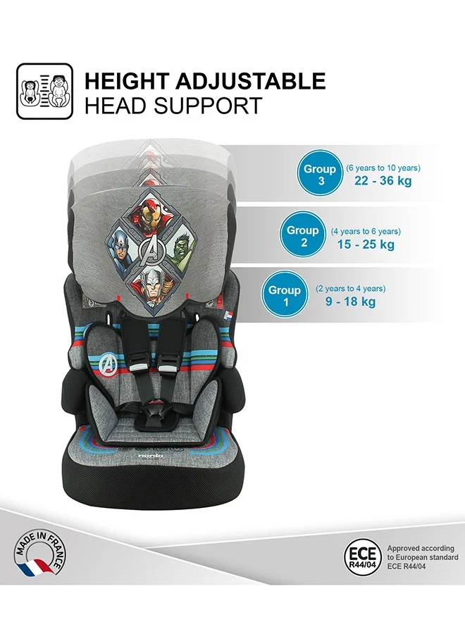 نانيا Beline Avengers Baby Car Seat, Group 1,2,3 (9-36Kg)