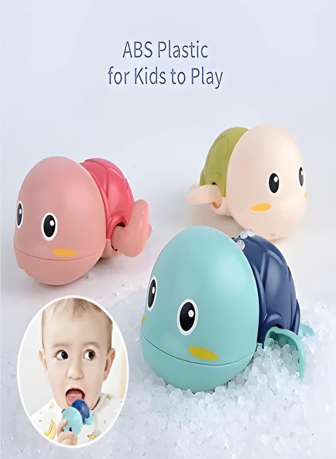 TECH LOGO ELECTRONICS Bathtub Pool Toys Turtle Bath Toys Swimming Cute Floating Wind Up Water Toys Gift for Baby Wind Up Water Toys for Babies 1 to 5 Years Boy Girl New Born Baby Bathtub Pool Toys(Pack of 1)(Multi Colour) - Image 5